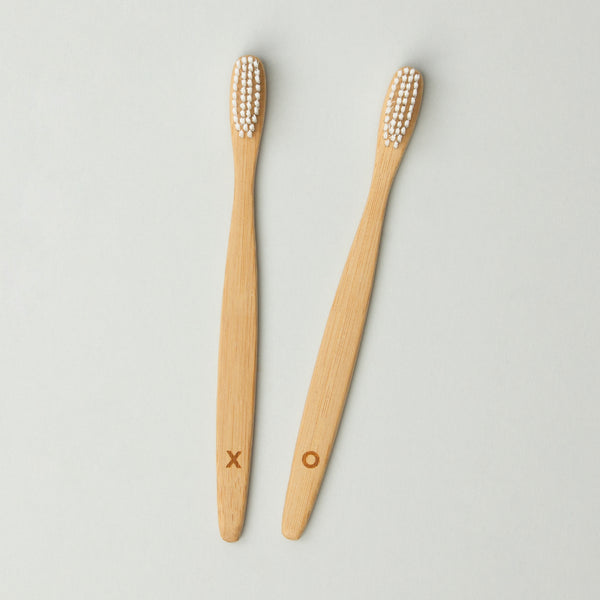 Set of Two Wooden Toothbrushes