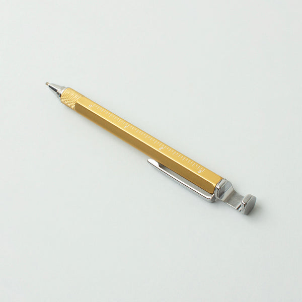 gold 6 in one pen tool in gold